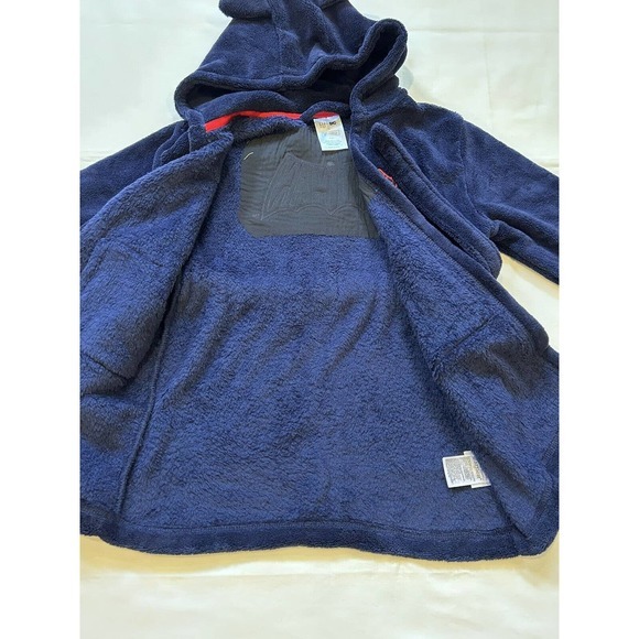 Boy's Batman Robe Gap Kids Blue w/ Bat‎ Symbol Hood Ears Size 4 DC Comics Fuzzy - Picture 9 of 10